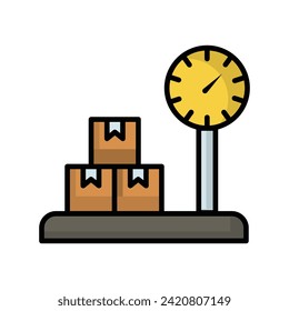 weight scale icon with white background vector stock illustration