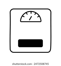 weight scale icon with white background vector stock illustration