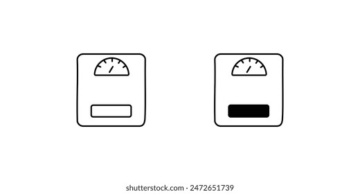 weight scale icon with white background vector stock illustration
