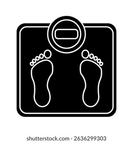 weight scale icon white on background