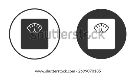 Weight scale icons collection. Filled flat icons
