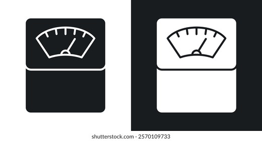 Weight scale icons in solid black and white colors