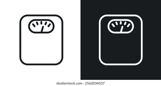 Weight scale icons. vector set in black colors