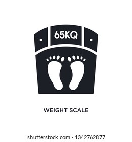 weight scale isolated icon. simple element illustration from gym equipment concept icons. weight scale editable logo sign symbol design on white background. can be use for web and mobile