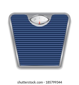 Weight scale isolated on white photo-realistic vector illustration