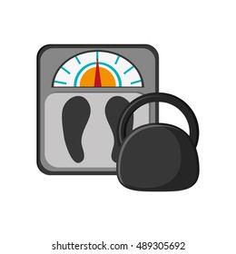 weight scale and kettlebell icon