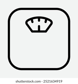 Weight Scale line icon illustration. Perfect for website mobile app presentation. Suitable for any user interface and user experience
