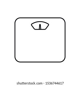 Weight scale line icon. linear style sign for mobile concept and web design. Body weight scale outline vector icon. Symbol, logo illustration.
