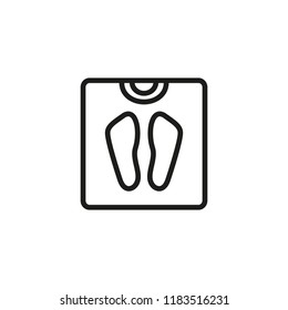 Weight scale line icon. Obesity, measurement, patient.Diet concept. Vector illustration can be used for topics like weight loss, fitness, health