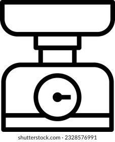 Icono de línea de escala de peso - Icono único, vector