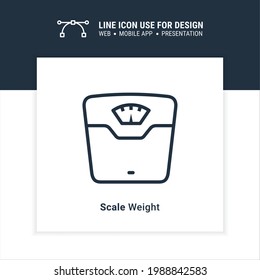 weight scale line style icon graphic design vector illustration