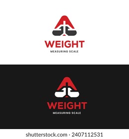 Idea de diseño de logotipo de escala de peso - Letra creativa Un diseño de logotipo para empresas de medición de peso