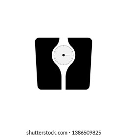 weight scale with long shadow illustration icon, flat design