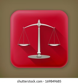 Escala de peso, ícone de vetor de sombra longa