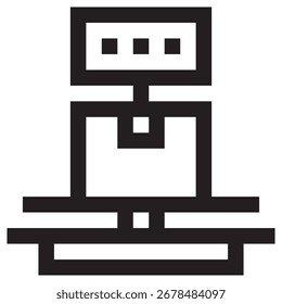 Icono moderno del Vector de la escala del peso – Plantilla mínima del símbolo de la ilustración para el diseño móvil del UI del App del Web