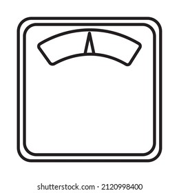 weight scale on white background