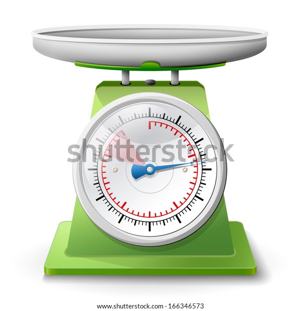 Weight Scale On White Background Weighing Stock Vector Royalty Free