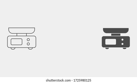 Símbolo de símbolo de icono de la escala de peso y del vector relleno