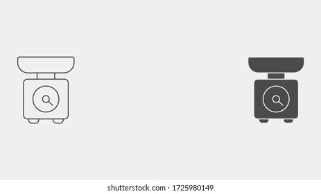Símbolo de símbolo de icono de la escala de peso y del vector relleno