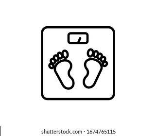 Icono de línea premium de escala de peso. Pictograma sencillo de alta calidad. Iconos modernos de estilo de esquema. Dibujo vectorial de trazo en un fondo blanco. 