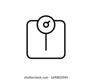 Weight scale premium line icon. Simple high quality pictogram. Modern outline style icons. Stroke vector illustration on a white background. 