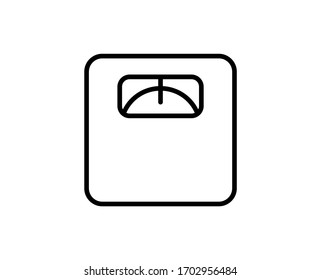 Icono de línea premium de escala de peso. Pictograma sencillo de alta calidad. Iconos modernos de estilo de esquema. Dibujo vectorial de trazo en un fondo blanco. 