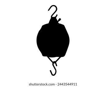 Weight scale silhouette vector art