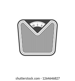 Weight Scale simple icon. Weighing machine sign. Bathroom scales isolated on white background. Vector illustration in modern flat style. EPS 10. 