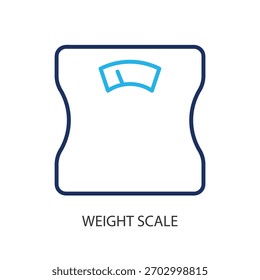 Weight scale thin line icons. Original vector illustration.