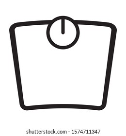 Weight scale, trendy flat style icon isolated on white background EPS Vector
