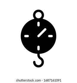 weight scale vector glyph flat icon 