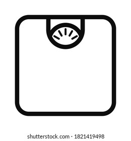 Weight scale vector high quality simple line icon illustration isolated on white background. Diet and health related concept icon