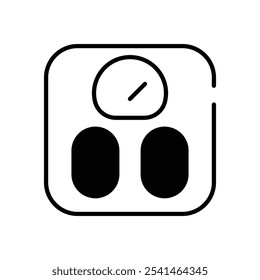 Escala de peso icono de Vector Ilustración de stock
