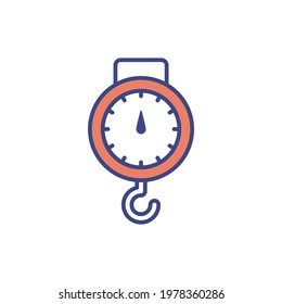 Weight scale vector icon style illustration. EPS 10 File