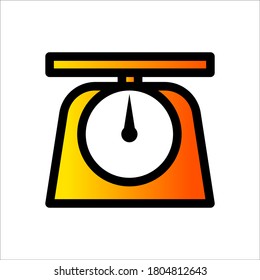 weight scale vector illustration. good for food or restaurant industry. 