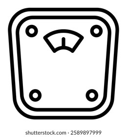 Weight Scale Vector Line Icon Design For Personal And Commercial Use