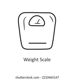 Weight Scale Vector outline Icon Design illustration. Workout Symbol on White background EPS 10 File