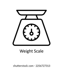 Weight Scale Vector Outline icon for your digital or print projects. stock illustration