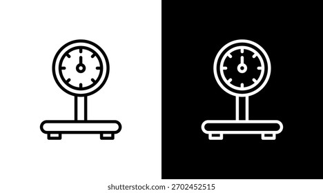 Diseño de conjunto de iconos blancos de escala de peso