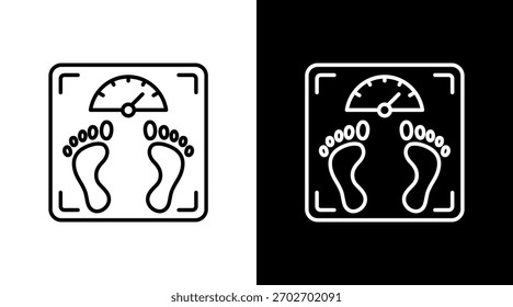 Diseño de conjunto de iconos blancos de escala de peso