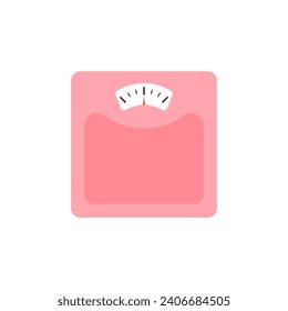 weight scales flat design vector illustration. Bathroom Floor Scales Icon Weight Measure Equipment Flat Vector Illustration