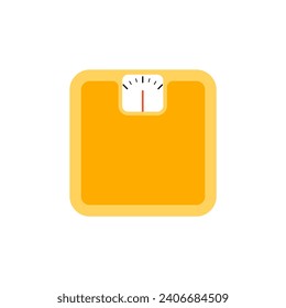 weight scales flat design vector illustration. Bathroom Floor Scales Icon Weight Measure Equipment Flat Vector Illustration