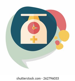 weight scales flat icon with long shadow,eps10