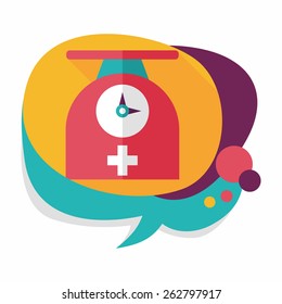 weight scales flat icon with long shadow,eps10