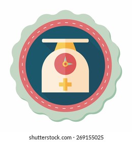 weight scales flat icon with long shadow,eps10