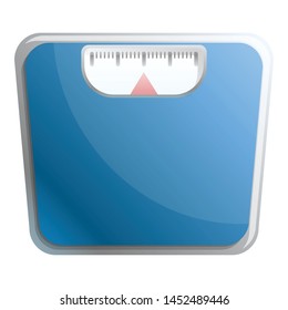 Weight scales icon. Cartoon of weight scales vector icon for web design isolated on white background