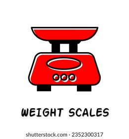 Weight scales icon design for business. Stock vector icon.