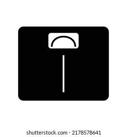 Weight scales icon, full black. Suitable for website, content design, poster, banner, or video editing needs