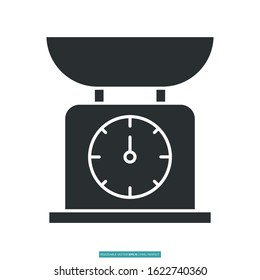 Weight scales icon vector illustration logo template for many purpose. Isolated on white background.