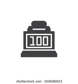 Weight scales vector icon. filled flat sign for mobile concept and web design. Electronic scales simple solid icon. Symbol, logo illustration. Pixel perfect vector graphics